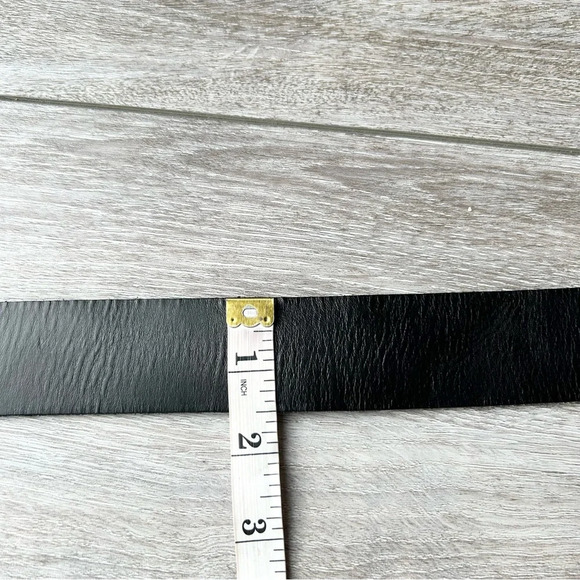 Urban Outfitters Black Leather Double Ring Buckle Belt - Picture 11 of 11